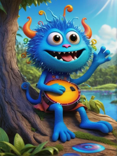 cute cartoon character,om,blue monster,mascot,the mascot,child monster,nimphaea,children's background,knuffig,three-lobed slime,otto,ori-pei,aaa,rimy,congo,zunzuncito,cuthulu,three eyed monster,bongo,kolak,Illustration,Vector,Vector 12
