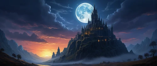 fantasy landscape,fantasy picture,castle of the corvin,arcanum,devil's tower,fantasy art,knight's castle,hall of the fallen,ghost castle,portal,monolith,world digital painting,valley of the moon,sci fiction illustration,northrend,devilwood,witch's house,spire,haunted cathedral,lunar landscape,Art,Artistic Painting,Artistic Painting 06