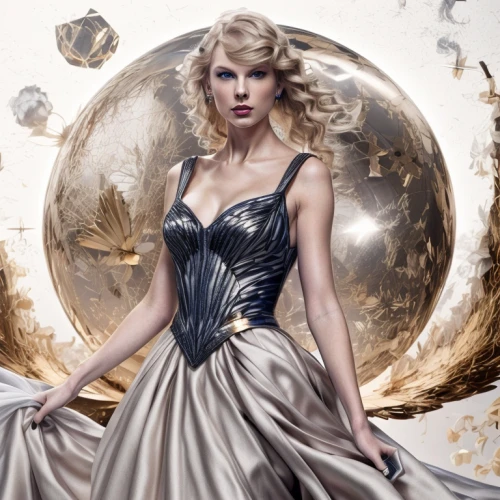 horoscope libra,mirror ball,gold foil art,cd cover,crystal ball,fashion vector,albums,silver,queen of the night,ball gown,the zodiac sign pisces,golden record,torn dress,golden apple,image manipulation,perfumes,horoscope pisces,silver lacquer,queen,gold foil