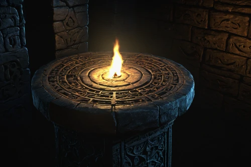 stone lamp,the eternal flame,stone pedestal,tealight,cauldron,wood-burning stove,floor fountain,stone fountain,firepit,fireplace,fireplaces,incense burner,fire ring,candle wick,incense with stand,pedestal,wishing well,sun dial,fire pit,fire place,Conceptual Art,Oil color,Oil Color 03