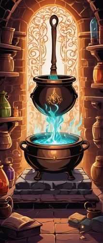 cauldron,magical pot,candy cauldron,cooking pot,hearth,witch's hat icon,stove,potter's wheel,fire ring,stone oven,fireplace,fire background,cooking book cover,dwarf cookin,stone background,golden pot,candlemaker,the eternal flame,masonry oven,fireplaces,Illustration,Vector,Vector 01