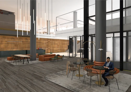 taproom,hoboken condos for sale,modern office,3d rendering,core renovation,loft,conference room,working space,coworking,offices,daylighting,interior modern design,coffeehouse,archidaily,meeting room,modern decor,the coffee shop,school design,seating area,shared apartment