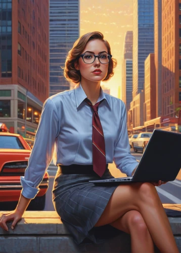 women in technology,white-collar worker,girl at the computer,bussiness woman,business woman,office worker,woman sitting,businesswoman,night administrator,business women,blur office background,sprint woman,administrator,secretary,place of work women,business girl,receptionist,modern office,businesswomen,retro woman,Illustration,Retro,Retro 16