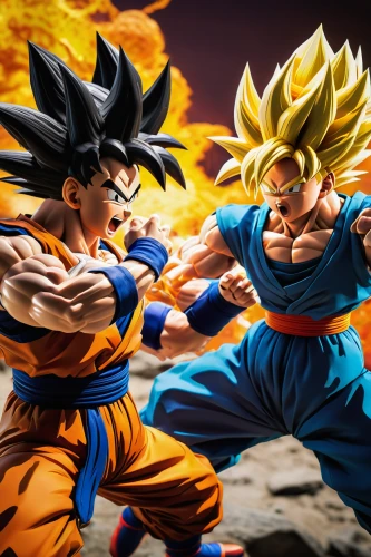 dragon ball z,dragon ball,son goku,dragonball,goku,confrontation,fighting poses,duel,vegeta,battle,takikomi gohan,fight,fist bump,sparring,anime 3d,historical battle,striking combat sports,dragon slayers,trunks,collectible action figures,Unique,3D,Toy