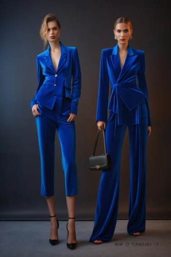 pantsuit,jumpsuit,wedding suit,navy suit,royal blue,suit of spades,men's suit,cobalt blue,electric blue,woman in menswear,fashion models,fashion shoot,the suit,mazarine blue,bluejacket,suit,models,fashion design,menswear for women,business women,Photography,General,Realistic