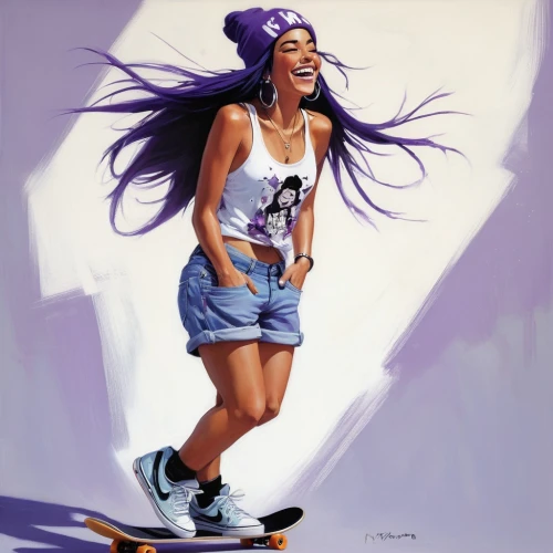 artistic roller skating,woman free skating,roller skating,sprint woman,american indian,the hummingbird hawk-purple,female runner,roller skate,street dancer,la violetta,the american indian,native american,skater,skaters,woman walking,hip-hop dance,dance with canvases,woman playing,rollerblades,pocahontas,Conceptual Art,Oil color,Oil Color 04