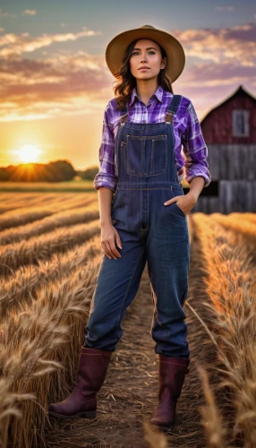 farm girl,farmworker,countrygirl,farmer,woman of straw,farm background,aggriculture,farm set,country-western dance,girl in overalls,agroculture,country dress,farming,country style,farmers,agriculture,country,wheat crops,cowgirl,seed wheat,Illustration,Japanese style,Japanese Style 12