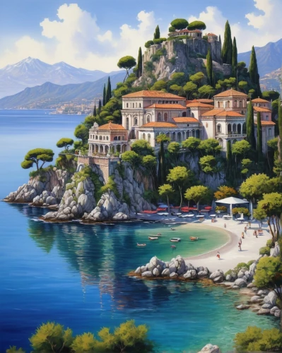 sveti stefan,dubrovnik city,dubrovnik,dubrovnic,mediterranean,cavtat,portofino,vizcaya,valdes peninsula,mediterranean sea,croatia,island of rab,greek island,coastal landscape,peninsula,isola d'elba,lavezzi isles,sea landscape,greek islands,lycian,Conceptual Art,Fantasy,Fantasy 30