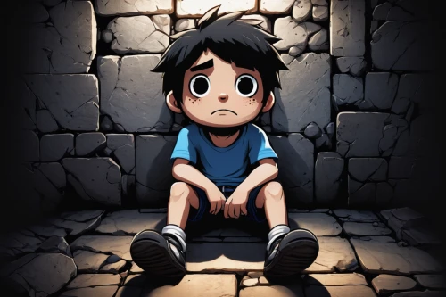 lonely child,boy praying,unhappy child,2d,anime cartoon,kid hero,child boy,little boy,cute cartoon image,little kid,child is sitting,child crying,worried,little child,marco,small child,cute cartoon character,kids illustration,matsuno,edit icon,Conceptual Art,Graffiti Art,Graffiti Art 05