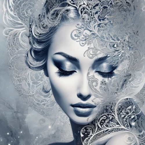 the snow queen,white rose snow queen,ice queen,suit of the snow maiden,eternal snow,ice princess,fantasy portrait,silvery blue,fantasy art,blue snowflake,white snowflake,white lady,winter dream,filigree,snowflake background,white swan,snowdrift,fractals art,moonflower,frozen,Illustration,Vector,Vector 21