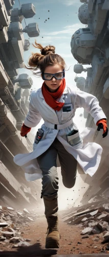 sci fiction illustration,female doctor,medic,little girl in wind,biologist,flying girl,female nurse,scientist,little girl running,world digital painting,female runner,lady medic,cg artwork,science education,sprint woman,digital compositing,game illustration,action-adventure game,flying seeds,taekwondo,Illustration,Abstract Fantasy,Abstract Fantasy 06