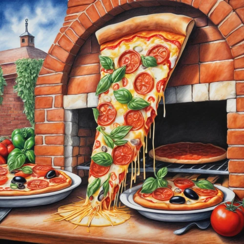 brick oven pizza,pizzeria,pizza oven,sicilian cuisine,oil painting on canvas,sicilian pizza,stone oven pizza,italian cuisine,masonry oven,david bates,italian food,pizza stone,colored pencil background,oil on canvas,wood fired pizza,italian painter,the pizza,oil painting,pizza supplier,pizza service,Conceptual Art,Daily,Daily 17