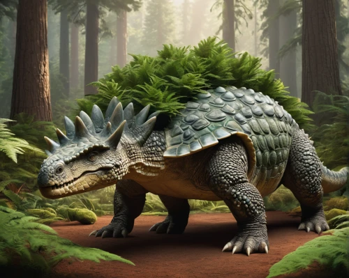 ankylosaurus,stegosaurus,cynorhodon,gorgonops,pachycephalosaurus,triceratops,uintatherium,reconstruction,tirannosaurus,landmannahellir,aucasaurus,cretoxyrhina,spinosaurus,philomachus pugnax,saurian,dinosaruio,iguanidae,cyclura nubila,eriobotrya,chroicocephalus ridibundus,Illustration,Retro,Retro 08