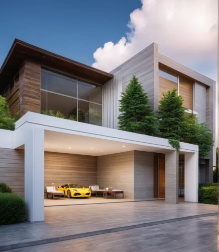 modern house,3d rendering,luxury home,smart home,garage door,luxury property,residential house,luxury real estate,modern architecture,two story house,smart house,render,floorplan home,build by mirza golam pir,large home,residential property,prefabricated buildings,garage,house sales,mid century house