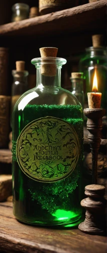 apothecary,potions,absinthe,potion,rhum agricole,poison bottle,vintage anise green background,aniseed liqueur,distilled beverage,green dragon,alchemy,crème de menthe,wheat germ oil,conjure up,flagon,liqueur,bottle of oil,candlemaker,cooking oil,tequila bottle,Illustration,Japanese style,Japanese Style 21