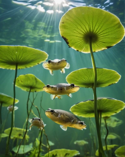 aquatic plants,aquatic plant,aquatic herb,underwater landscape,lily pads,pond plants,water lilies,water plants,pond flower,underwater fish,school of fish,water lotus,underwater oasis,water-leaf family,white water lilies,sea life underwater,underwater world,water smartweed,aquatic life,giant water lily,Conceptual Art,Daily,Daily 03
