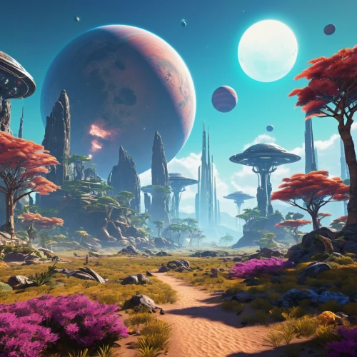 alien planet,mushroom landscape,alien world,terraforming,futuristic landscape,desert planet,mushroom island,planet alien sky,moon valley,cosmos field,gas planet,valerian,plains,red planet,lunar landscape,valley of the moon,planet,oasis,planet eart,fantasy landscape,Photography,Documentary Photography,Documentary Photography 33