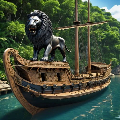 galleon,galleon ship,monkey island,lion's coach,viking ship,forest king lion,gryphon,african eagle,panthera leo,caravel,trireme,longship,barbary monkey,lion,saranka,the lion king,jon boat,polynesia,canis panther,african lion,Photography,General,Realistic