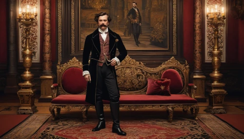 napoleon iii style,aristocrat,frock coat,gothic portrait,lincoln,imperial coat,suit of spades,gentlemanly,abraham lincoln,four poster,the victorian era,victorian style,victorian,lincoln cosmopolitan,barberini,tuxedo,grand duke,bellboy,tuxedo just,count,Illustration,Japanese style,Japanese Style 12