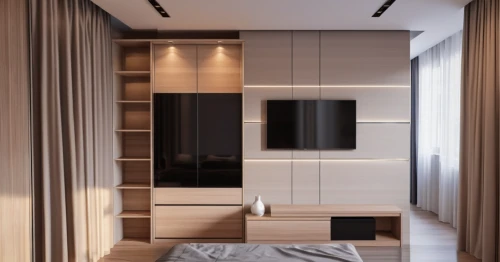 room divider,walk-in closet,modern room,interior modern design,armoire,cabinetry,modern decor,sliding door,hallway space,contemporary decor,storage cabinet,dark cabinetry,cabinets,apartment,interior design,bedroom,hinged doors,one-room,cupboard,modern minimalist bathroom,Photography,General,Realistic