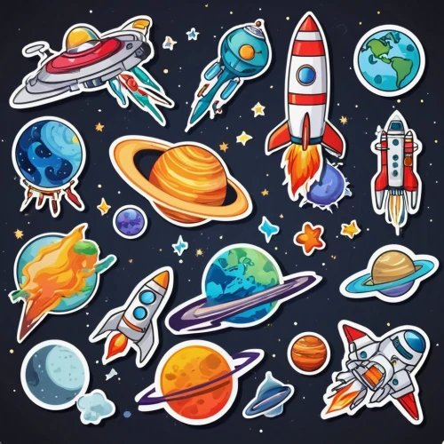 space ships,spaceships,set of icons,systems icons,planets,space art,spacescraft,space voyage,space tourism,space travel,icon set,clipart sticker,space,spacefill,space craft,stickers,nasa,astronautics,astronauts,solar system,Unique,Design,Sticker