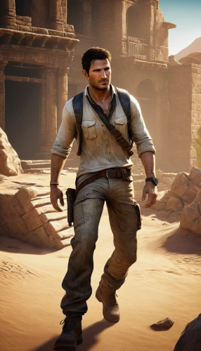 indiana jones,petra,desert background,merzouga,sandstorm,capture desert,sinai,karnak,desert safari,erbore,camel joe,sahara desert,sahara,cargo pants,mercenary,caracalla,buckskin,sossusvlei,male character,action-adventure game,Conceptual Art,Sci-Fi,Sci-Fi 11