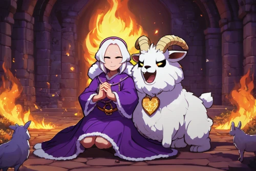 easter banner,goatflower,fire background,two sheep,halloween banner,wolf in sheep's clothing,halloween wallpaper,campfire,autumn icon,halloween background,kitsune,fireside,the sheep,s'more,priest,halloween illustration,malva,fire siren,mezzelune,bonfire,Conceptual Art,Fantasy,Fantasy 14