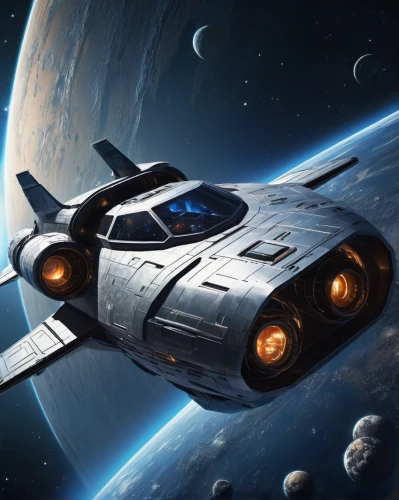 fast space cruiser,space ships,x-wing,carrack,spacecraft,millenium falcon,space craft,shuttle,space ship,starship,spaceship,cg artwork,star ship,space voyage,spaceships,vulcania,space tourism,dreadnought,spaceship space,orbiting,Illustration,Realistic Fantasy,Realistic Fantasy 15