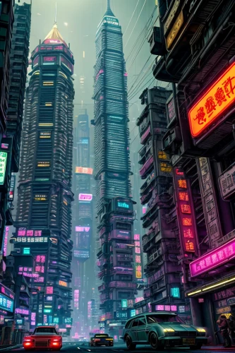 shanghai,hong kong,kowloon,cyberpunk,shinjuku,taipei,hk,kowloon city,metropolis,cityscape,chongqing,colorful city,dystopian,tokyo city,fantasy city,tokyo,futuristic landscape,hong,city at night,busan