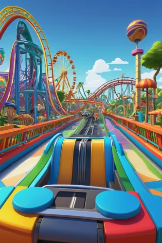 rides amp attractions,theme park,bumper cars,car hop,amusement park,california adventure,coaster,race track,crash-land,hot-air-balloon-valley-sky,disneyland paris,bumper car,roller coaster,white water inflatables,guess,the disneyland resort,children's ride,cartoon video game background,raceway,water park,Illustration,Vector,Vector 03