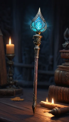 magic wand,wand,scepter,candle wick,golden candlestick,stone lamp,torchlight,a candle,candlelight,torch tip,blue lamp,candlestick,torch,lighted candle,flaming torch,candle,lamplighter,candlemaker,goblet,candlestick for three candles,Photography,Fashion Photography,Fashion Photography 21