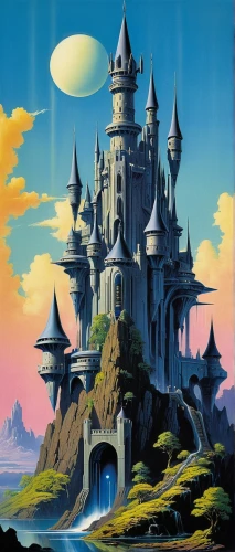 fairy tale castle,fantasy city,water castle,disney castle,castles,fairytale castle,fantasy world,citadel,knight's castle,castel,gold castle,castle of the corvin,castle,atlantis,fantasia,futuristic landscape,press castle,cinderella's castle,summit castle,sleeping beauty castle,Conceptual Art,Sci-Fi,Sci-Fi 18