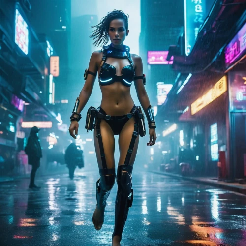 cyberpunk,neon body painting,hk,futuristic,cyborg,latex clothing,agent provocateur,bangkok,walking in the rain,hong kong,valerian,sci fi,neo-burlesque,kowloon,catwoman,electro,femme fatale,scifi,sci-fi,sci - fi,Photography,Artistic Photography,Artistic Photography 01