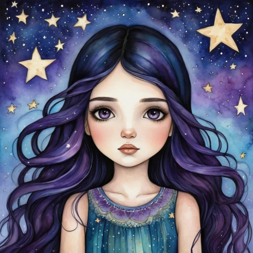 fairy galaxy,zodiac sign libra,starry,starry sky,zodiac sign gemini,starlight,falling stars,fantasy portrait,stars and moon,falling star,virgo,la violetta,constellation,stars,libra,colorful stars,gemini,mystical portrait of a girl,star sky,constellations,Conceptual Art,Daily,Daily 34