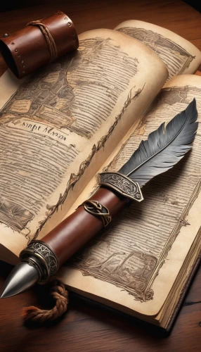 hunting knife,quill pen,vintage ilistration,writing instrument accessory,treasure map,feather pen,writing implement,paper scroll,quill,raven's feather,writing accessories,parchment,writing tool,hawk feather,writing implements,bowie knife,antiquariat,heroic fantasy,book antique,writing pad,Illustration,Retro,Retro 12