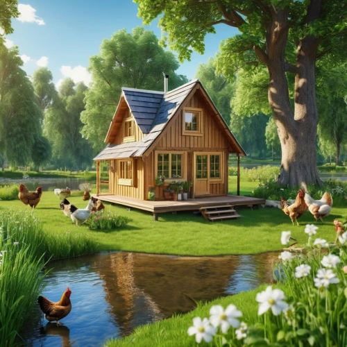 summer cottage,home landscape,small cabin,little house,danish house,idyllic,wooden house,small house,house in the forest,country cottage,cottage,beautiful home,wooden hut,holiday home,fisherman's house,houseboat,a chicken coop,bird house,houses clipart,house with lake,Photography,General,Realistic