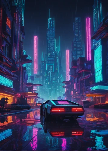 cyberpunk,futuristic landscape,futuristic,cityscape,80's design,neon arrows,80s,neon,vapor,3d car wallpaper,futuristic car,fantasy city,metropolis,dystopian,neon lights,urban,colorful city,shanghai,dystopia,tokyo city,Unique,Pixel,Pixel 03