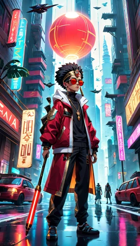 cyberpunk,chinatown,china town,rocket raccoon,sci fiction illustration,kowloon,hk,shanghai,colorful city,hong kong,fantasy city,time square,game illustration,transistor,world digital painting,rescue alley,cyber,harbour city,cyber glasses,dog street,Anime,Anime,General