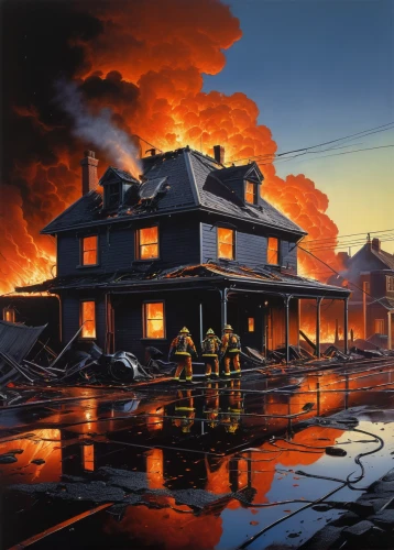 firefighters,firemen,fire-fighting,burning house,house fire,firefighting,city in flames,fire fighting,fire fighters,the conflagration,volunteer firefighters,fire disaster,fireman's,firefighter,fire fighter,fire fighting water,fire ladder,the house is on fire,fireman,conflagration,Conceptual Art,Sci-Fi,Sci-Fi 21