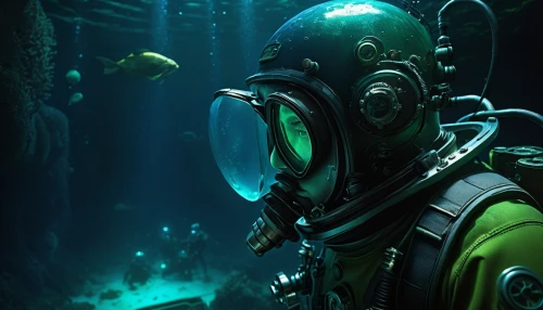 deep sea diving,aquanaut,deep sea,underwater background,undersea,scuba,diving helmet,underwater diving,under sea,submersible,bottom of the sea,divemaster,the bottom of the sea,diving bell,scuba diving,deep sea nautilus,diving equipment,ocean floor,under the water,underwater world,Art,Classical Oil Painting,Classical Oil Painting 15