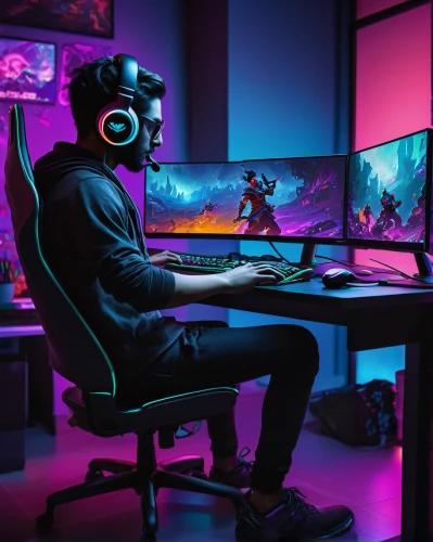 gamer zone,gamer,lan,man with a computer,new concept arms chair,gaming,headset profile,gamers round,computer room,monitors,wireless headset,game room,computer game,computer workstation,setup,headset,pc,computer desk,creative office,monitor wall,Conceptual Art,Sci-Fi,Sci-Fi 05