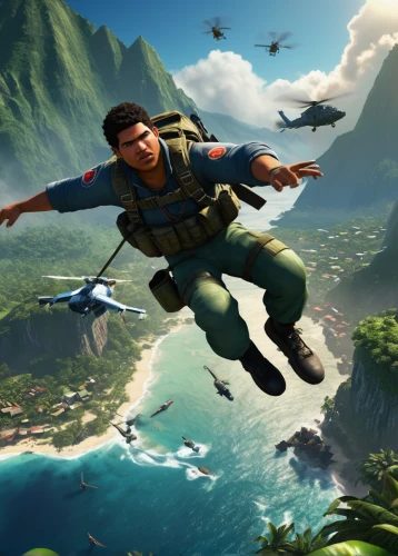 glider pilot,tropical bird climber,flying snake,parachuting,paratrooper,game art,vietnam,quetzal,take-off of a cliff,parachutist,air combat,scout,cargo,game illustration,flying island,raft guide,skydiver,steam release,pathfinders,drone operator,Illustration,Black and White,Black and White 23