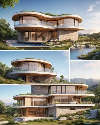 3d rendering,dunes house,modern architecture,futuristic architecture,luxury property,modern house,archidaily,render,timber house,eco-construction,arhitecture,asian architecture,house by the water,floating island,build by mirza golam pir,holiday villa,chinese architecture,luxury real estate,dune ridge,tropical house,Illustration,Paper based,Paper Based 17