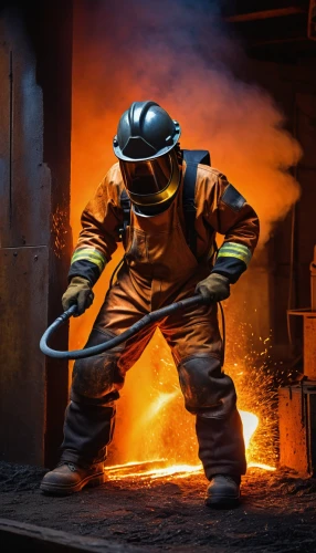 steelworker,gas welder,iron pour,iron-pour,angle grinder,welder,personal protective equipment,welders,molten metal,metallurgy,acetylene,welding,protective clothing,lead-pouring,fire fighting technology,metalworking,woman fire fighter,volunteer firefighter,smelting,construction helmet,Conceptual Art,Daily,Daily 23