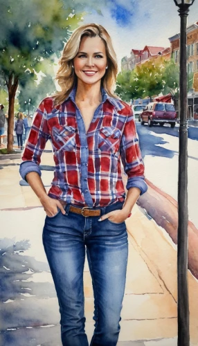 trisha yearwood,watercolor women accessory,heidi country,colored pencil background,watercolor painting,photo painting,color pencil,woman walking,hollywood actress,female hollywood actress,woman holding gun,watercolor background,jeans background,oil painting,painting technique,ann margarett-hollywood,woman holding pie,custom portrait,pedestrian,advertising figure,Illustration,Paper based,Paper Based 24
