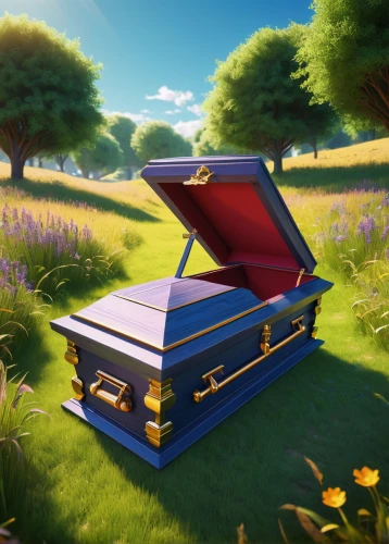 coffins,coffin,casket,suitcase in field,resting place,funeral,wooden mockup,music chest,treasure chest,life after death,3d render,3d mockup,graves,last rest,flower box,crash cart,attache case,cube background,courier box,cart transparent,Photography,Documentary Photography,Documentary Photography 23