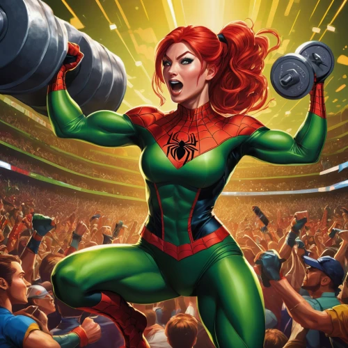 starfire,super heroine,muscle woman,poison ivy,mary jane,red super hero,superhero background,marvel comics,strong woman,super woman,sprint woman,patrol,marvels,woman power,captain marvel,superhero,strong women,woman strong,black widow,comic hero,Illustration,Realistic Fantasy,Realistic Fantasy 44