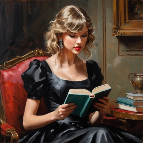 blonde woman reading a newspaper,girl studying,reading,read a book,bookworm,coffee and books,child with a book,oil painting,relaxing reading,women's novels,writing-book,art painting,readers,oil painting on canvas,a book,author,open book,books,blonde sits and reads the newspaper,reader,Conceptual Art,Oil color,Oil Color 06