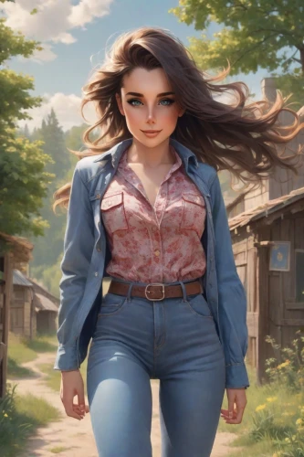jean button,woman walking,girl walking away,countrygirl,country-western dance,farm girl,girl in overalls,sprint woman,vanessa (butterfly),cowgirl,clove,heidi country,wonder woman city,little girl in wind,cg artwork,lori,veronica,virginia sweetspire,main character,woman of straw,Photography,Natural