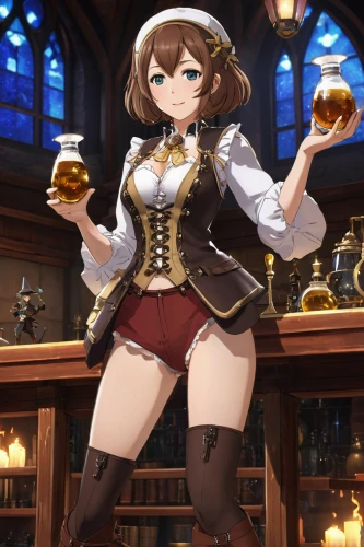 barmaid,glasses of beer,pub,honmei choco,bartender,bavarian,oktoberfest,shosenkyo drunk,two glasses,book glasses,bar,rum bomb,librarian,oktoberfest background,asahi,izakaya,poker primrose,euphonium,liqueur,have a drink,Conceptual Art,Fantasy,Fantasy 29